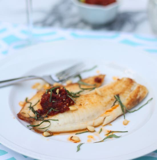 Tilapia with Sundried Tomato Pesto The Sustainable Seafood Blog Project Cooking for Keeps