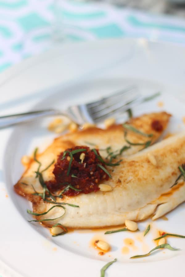 Tilapia with Sundried Tomato Pesto The Sustainable Seafood Blog Project Cooking for Keeps