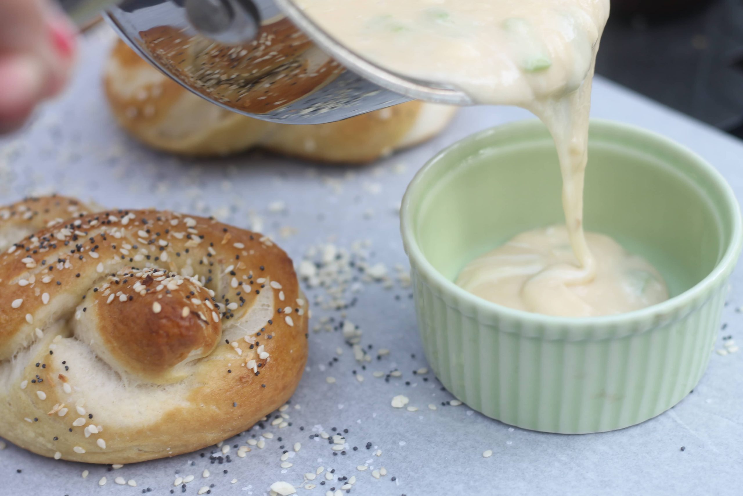 Everything Pretzels with Aged Monterey Jack, Pale Ale and Hatch Pepper