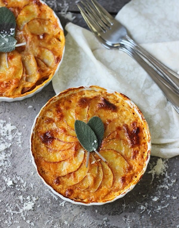 Pumpkin and Potato Gratin with Guyere and Sage 4