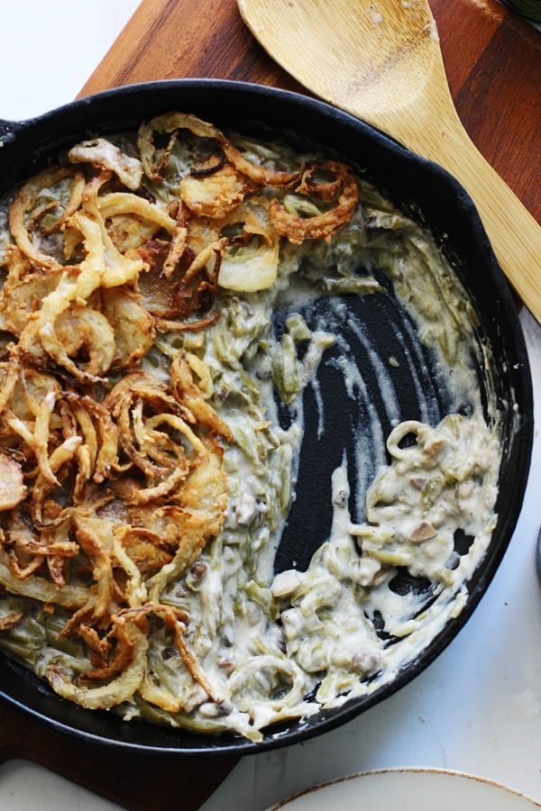 The BEST Green Bean Casserole - No processed cream of whatever, just real ingredients that result in the creamiest, most delicious side of Thanksgiving!