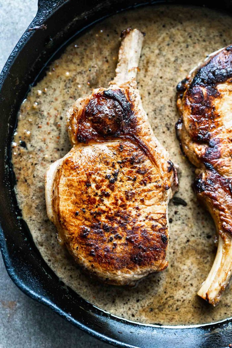 Juicy Pork Chops with Apple Cider Cream Sauce Cooking for Keeps
