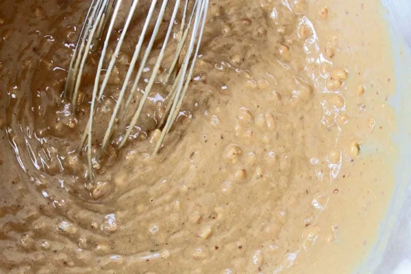 Mix peanut butter and butter