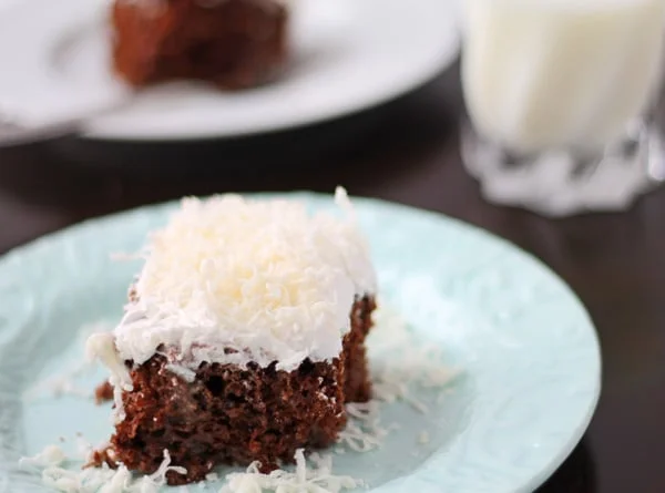 Chocolate Coconut Tres Leche Cake- Lightened Up