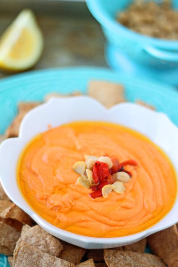 Roasted Red Pepper & Feta Hummus Cooking for Keeps