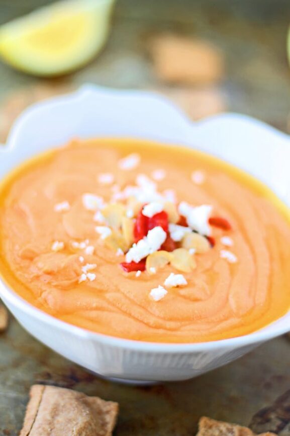 Roasted Red Pepper & Feta Hummus Cooking for Keeps