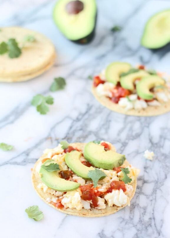 Egg White & Avocado Breakfast Tostadas Cooking for Keeps