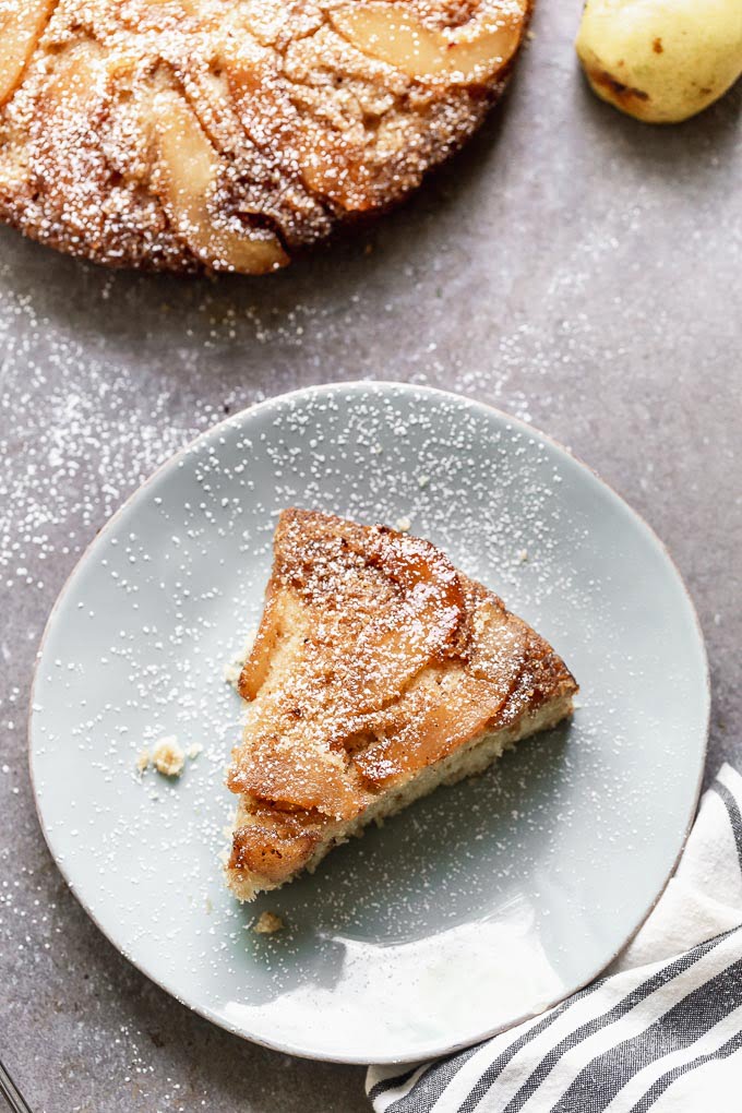 Pear Upside Down Cake with Brown Butter