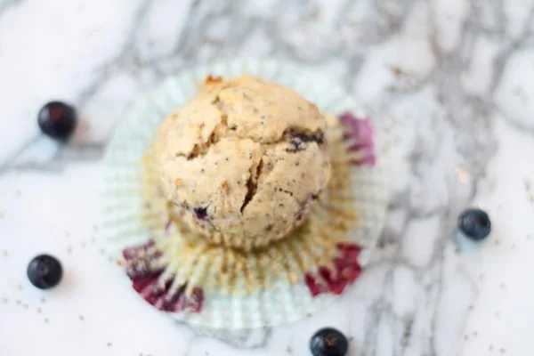 Blueberry Bran Muffins with Chia Seeds