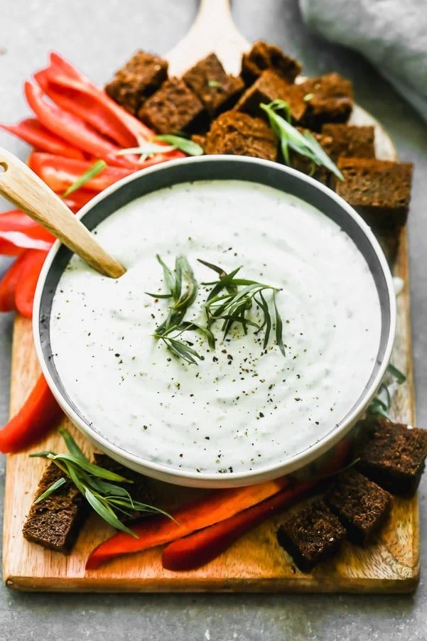 Homemade Ricotta Dip - Green Goddess Style