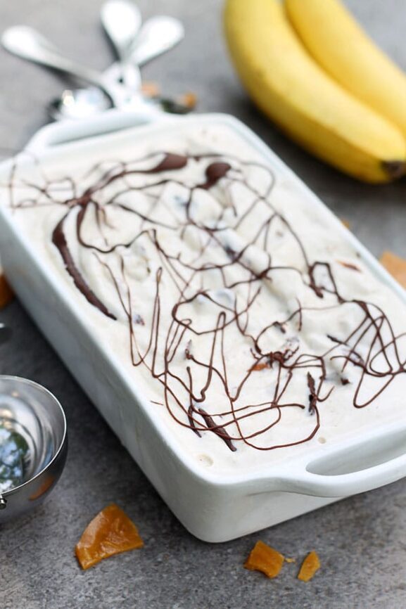 Banana Bread Ice Cream with Stracciatella Swirl Cooking for Keeps