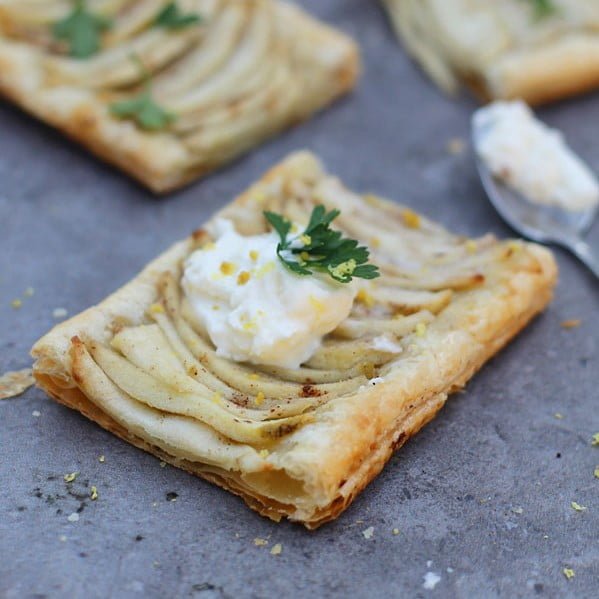 Brown Butter Apple Tart with Cinnamon Whipped Cream and Brandy 2