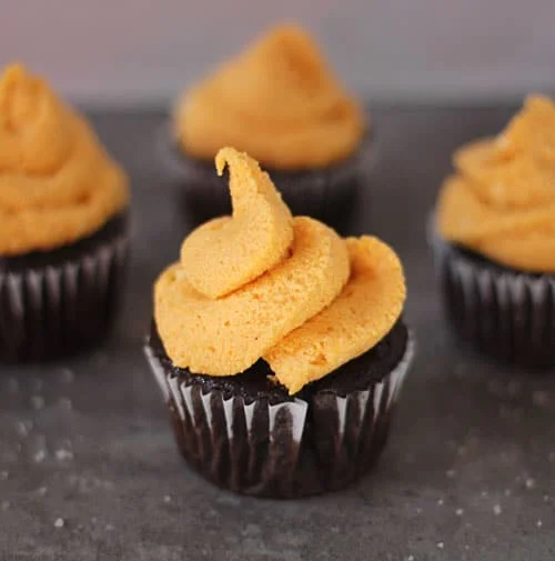 Chocolate Cupcakes with Pumpkin Cream Cheese Frosting PS2