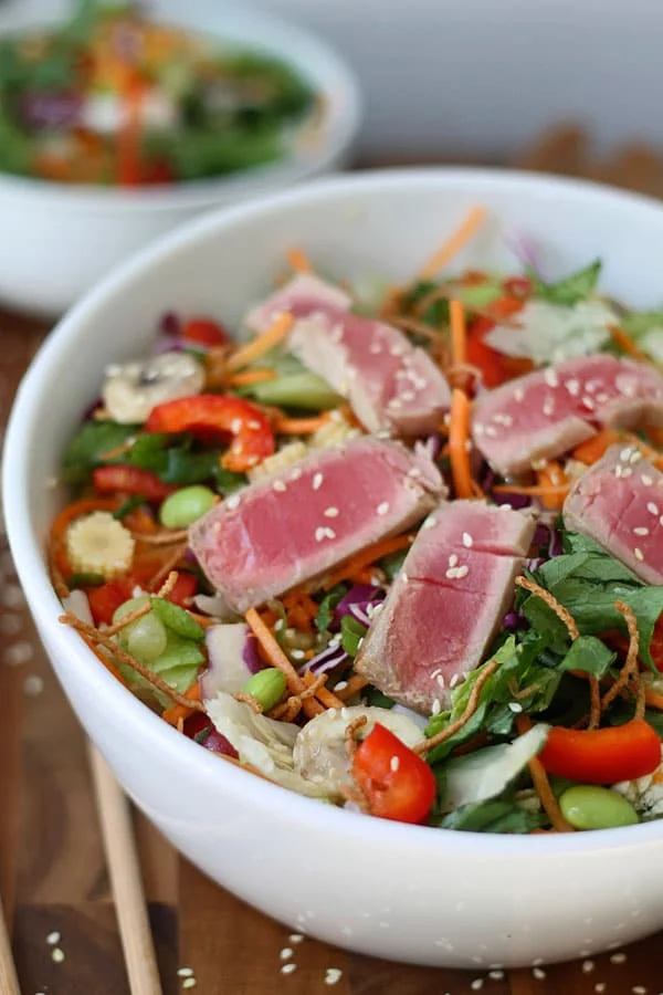 Chopped Ahi Tuna Salad with Sesame Ginger Vinaigrette 3