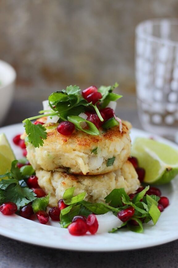 Crispy Crab Cakes with Pomegranate Salsa Cooking for Keeps