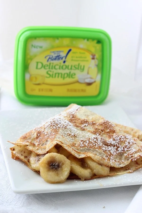 Skinny Bananas Foster Crepes
