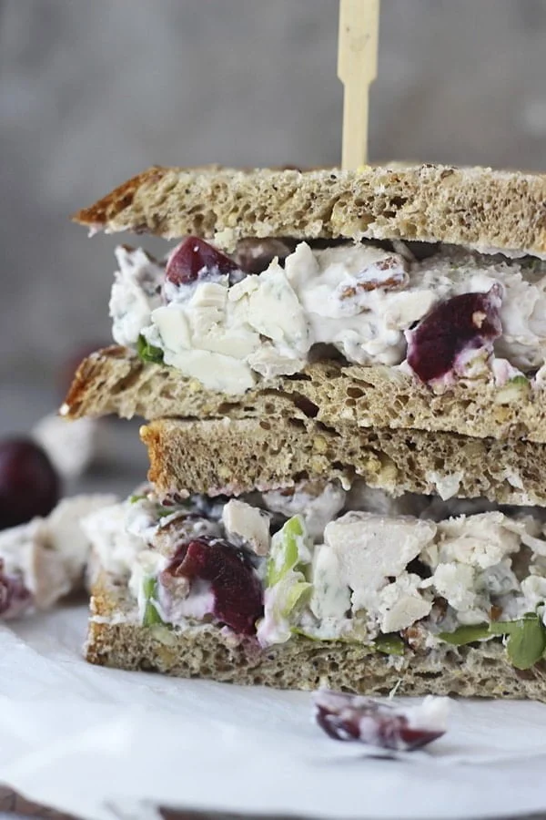 Lightened Up Chicken Salad with Bing Cherries, Pecans and Blue Cheese 5