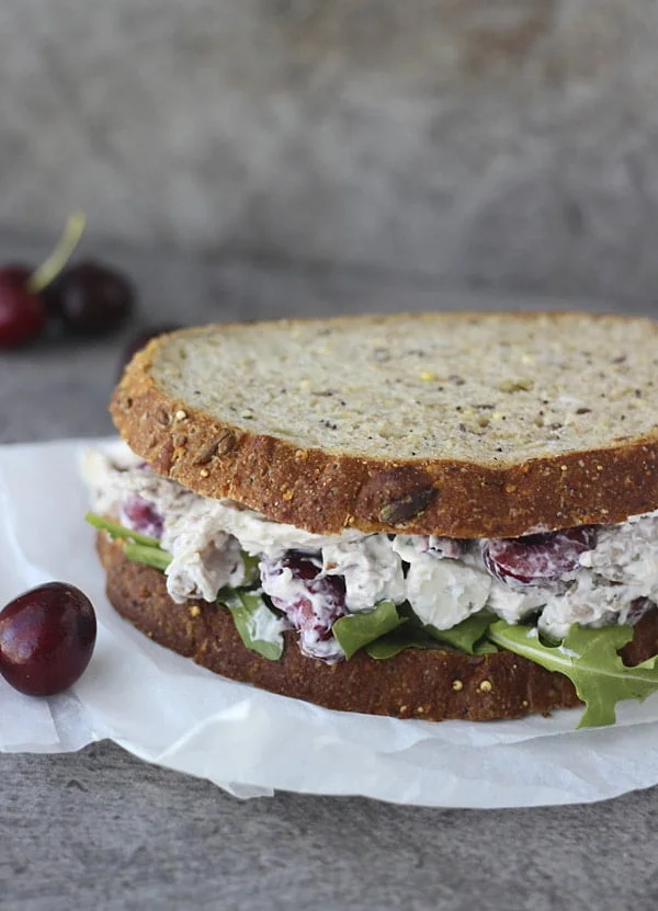 Lightened Up Chicken Salad with Bing Cherries, Pecans and Blue Cheese 7