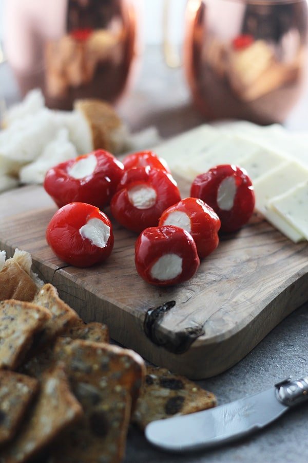 Peppadew Peppers Stuffed with Whipped Feta by Cooking for Keeps