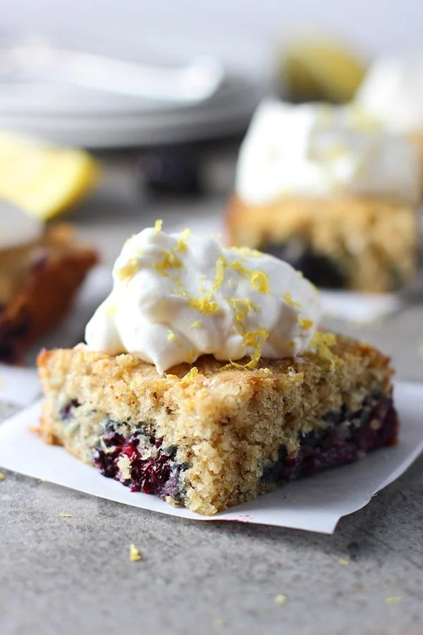 Blackberry Buttermilk Cake with Lemon Scented Whipped Cream 6