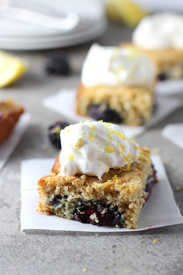 Blackberry Buttermilk Cake with Lemon Scented Whipped Cream 9