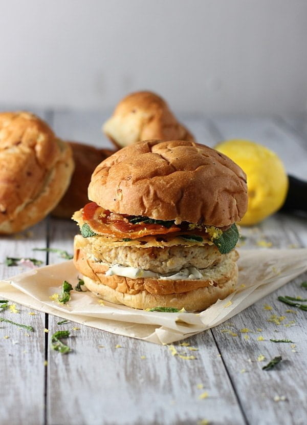 Saltimbocca Turkey Burgers via Cooking for Keeps