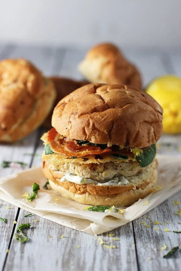 Saltimbocca Turkey Burgers via Cooking for Keeps