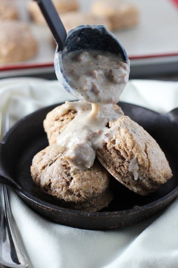 Skinny Biscuits and Gravy with Whole-Wheat Sage Biscuits ...