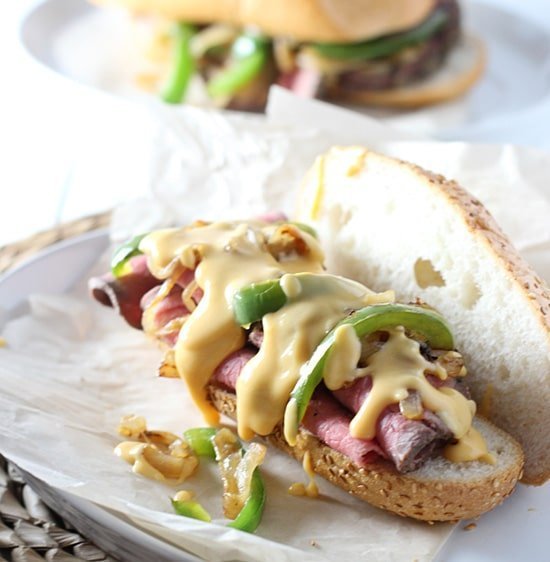 Skinny Roast Beef and Cheddar Sandwiches PS