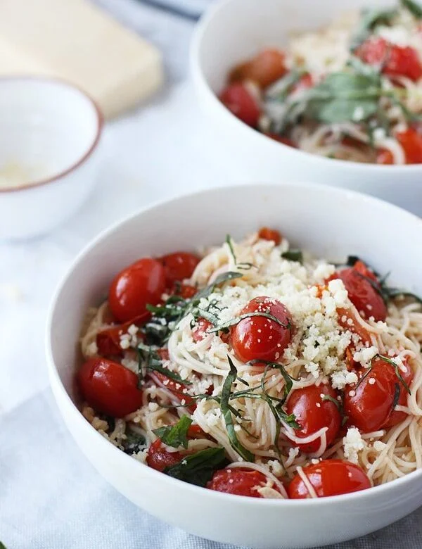 20 Minute Cherry Tomato and Basil Angel Hair 11