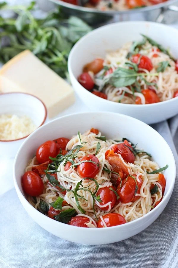 20 Minute Cherry Tomato and Basil Angel Hair 2