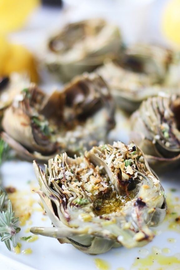 Grilled Artichoke Recipe with Garlic Breadcrumbs Cooking for Keeps