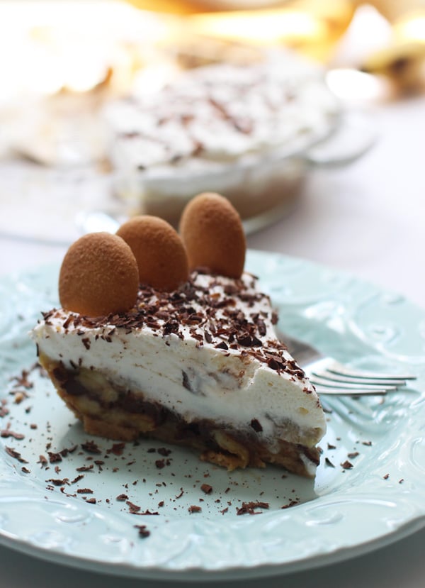 Banana Cream Pie with Chocolate Ganache and Vanilla Wafer Crust 2