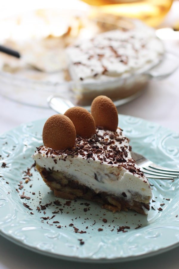 Banana Cream Pie with Chocolate Ganache and Vanilla Wafer Crust 5