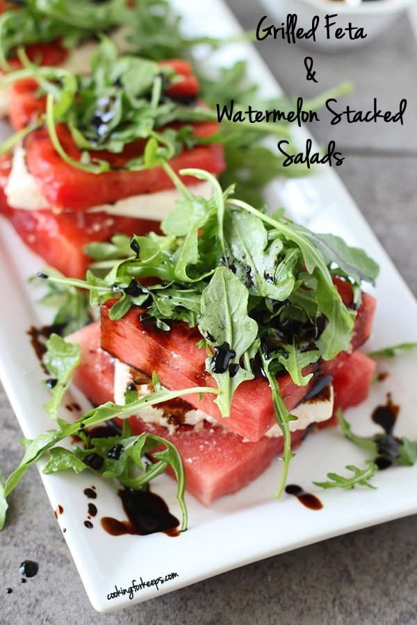 Grilled Watermelon &amp; Feta Stacked Salad 2