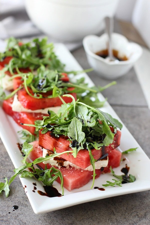 Grilled Watermelon &amp; Feta Stacked Salad 4