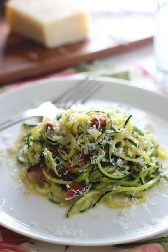 Cajun Zucchini "Pasta" Carbonara Cooking for Keeps