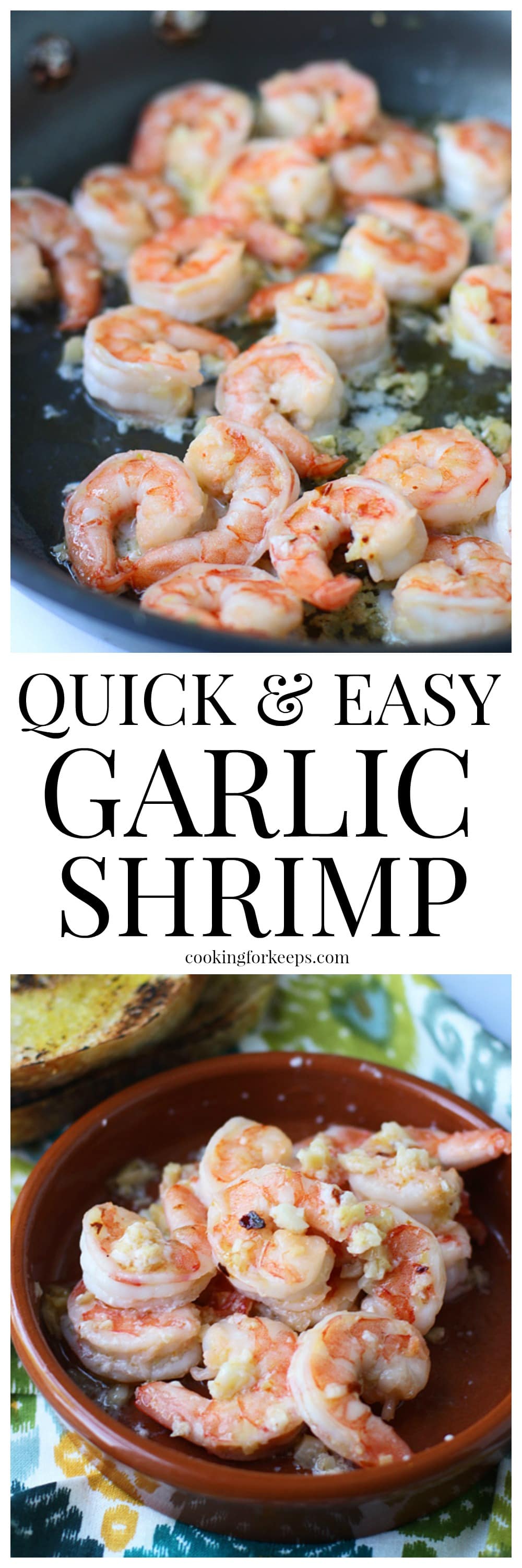 10 Minute Spicy Garlicky Shrimp with Charred Ciabatta