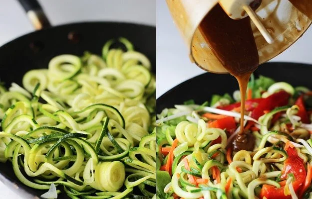 Asian Zucchini Noodles with Peanut Sauce 5