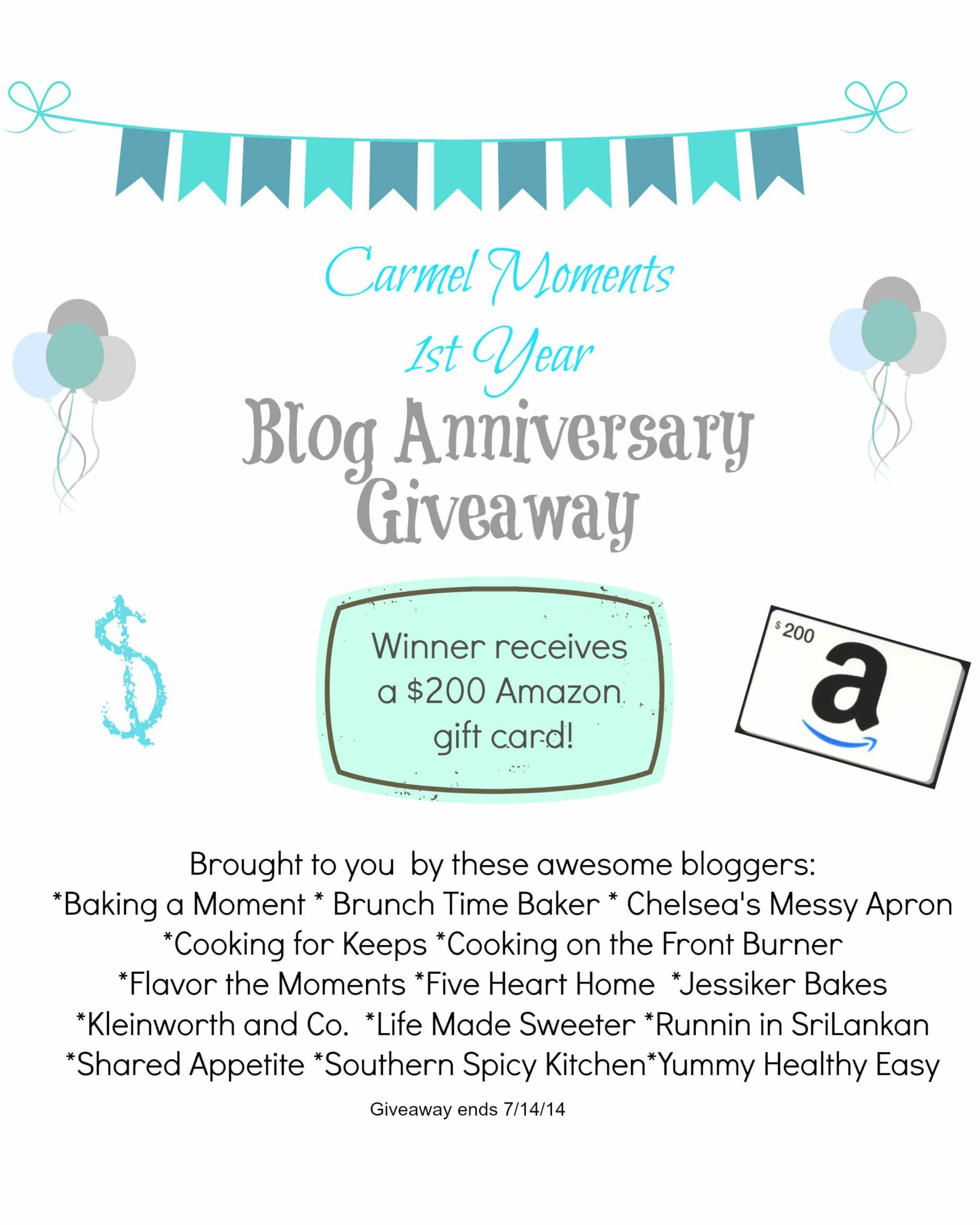 Carmel Moments Blog Anniversary Giveaway 3