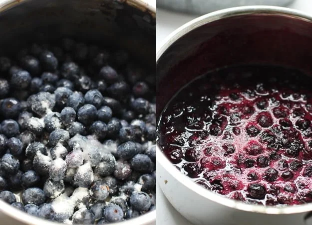 Blueberry Buttercookie Gelato with Homemade Sugar Waffle Bowls via cookingforkeeps.com