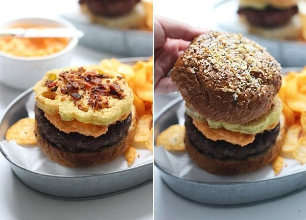 Fried Green Tomato and Pimento Cheese Burgers with Everything Whole-Wheat Buns 5_edited-1