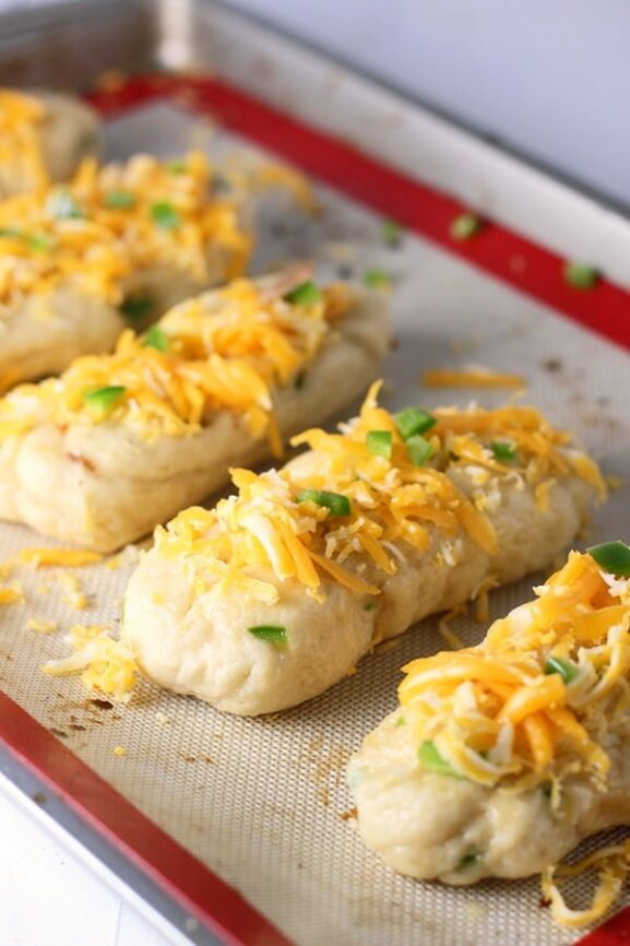 Jalapeño and Cheddar Hot Dog Buns with Turkey Chili Cheese Oh Sweet