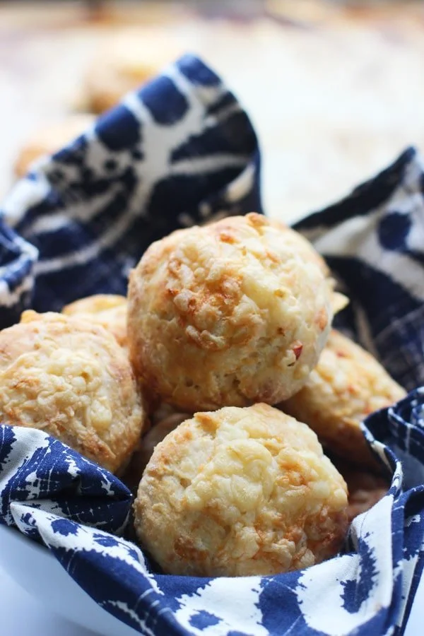 Five Ingredient, 30 Minute Jalapeno Cheddar Biscuits
