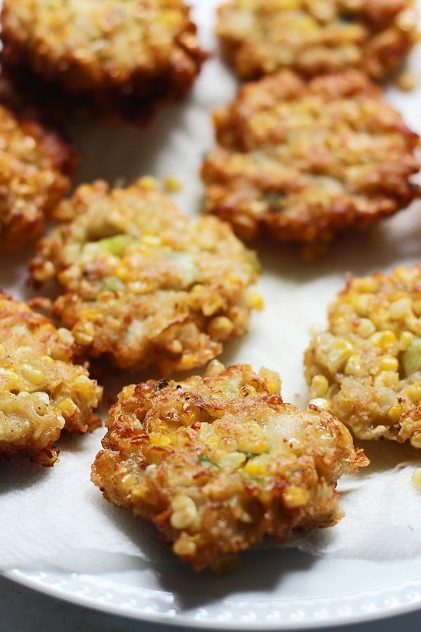 Grilled Corn and Crab Fritters 