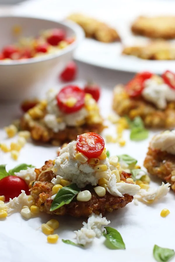 Grilled Corn and Crab Fritters 