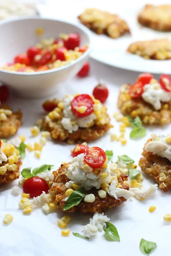 Grilled Corn and Crab Fritters 