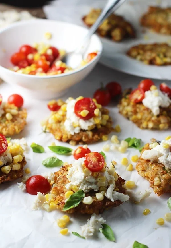 Grilled Corn and Crab Fritters 