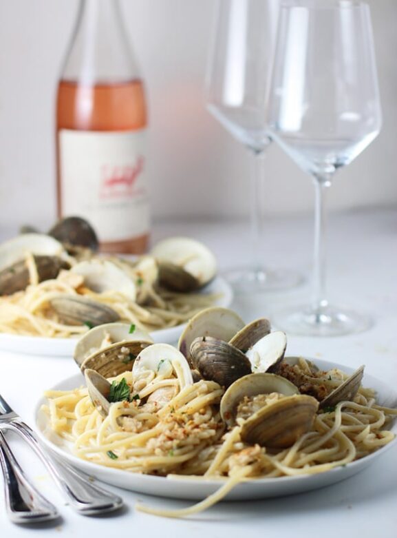 30 Minute Spaghetti and Clams with Brown Butter and Garlic Breadcrumbs
