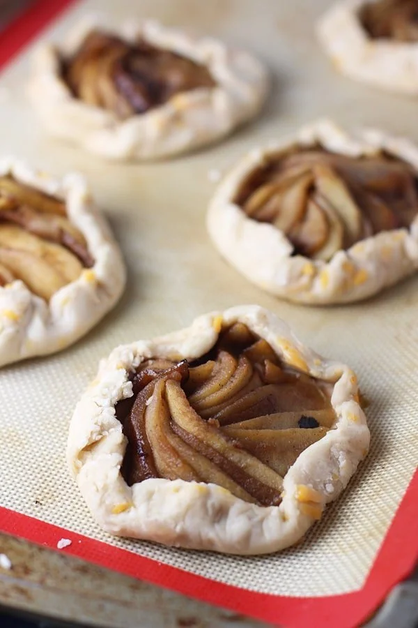 Individual Caramel Apple Galettes with Brown Butter